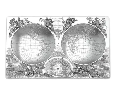 ancient map of the world       3D model
