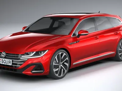 Volkswagen Arteon Shooting Brake Hybrid 2021 3D model