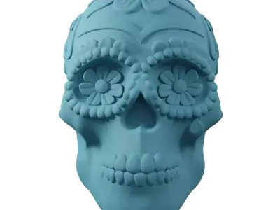 FRIDA KAHLO SUGAR SKULL 3D MODEL 3D print model