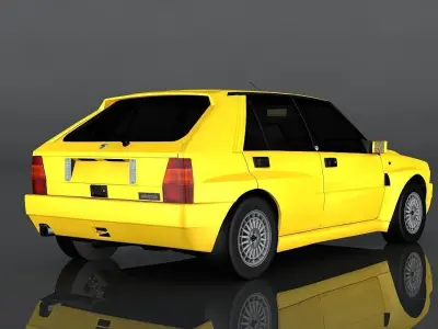 Lancia Delta 1992  Low-poly 3D model