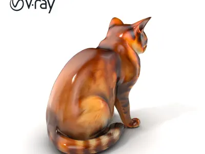 Realistic Domestic Cat 3D model pack Low-poly 3D model