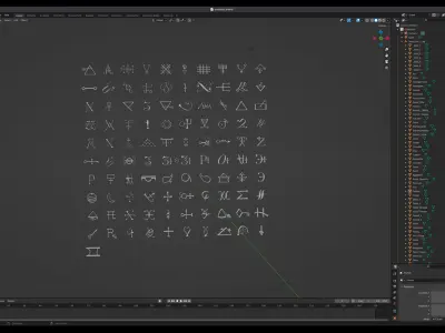 Freemason and alchemist Ancient 3d symbol 3D model