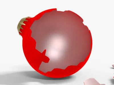 Broken Ornament Low-poly 3D model