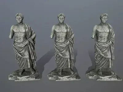 statue pompee Low-poly 3D model