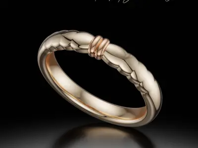Delicate jewelry ring 3D print model