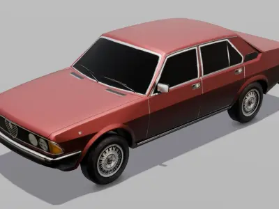 Old Car 3D Model Low-poly 3D model