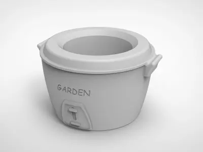 rice cooker pattern vase 3D print model
