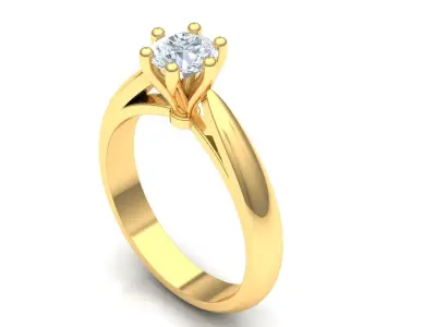 Ring M15 The luxury female ring with gem wedding 3D print model