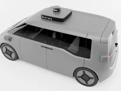 Zeekr Waymo robot taxi 3D model