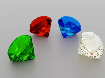 gemstones Low-poly 3D model