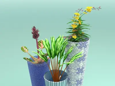 Flower Pots 3D model