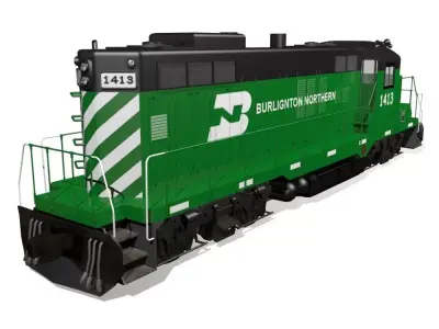 Diesel locomotive 3D model by aRLaN6