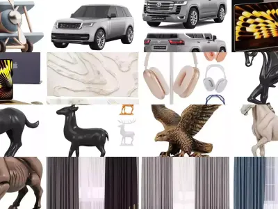 Car and others models 3D Model Pack