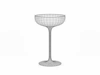 Coupe Champagne Glass Free low-poly 3D model