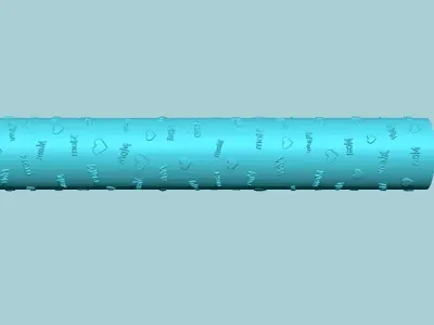 Texture Roll 50 Mom Mother - Fondant Decoration Maker 3D print model