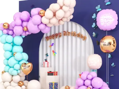 Happy birthday Set 01 3D model