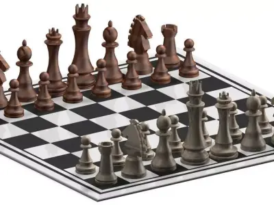 Sakktbla chess pieces Free 3D model