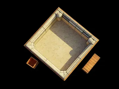 Jacuzzi Exterior Low-poly 3D model