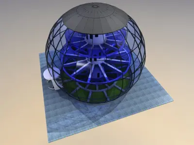 Spherical building 3D model