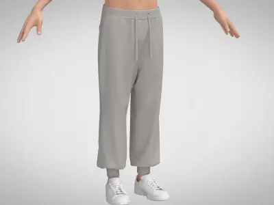 Sweatpants woman 3D model