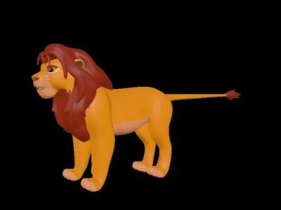 Simba Lion King Low-poly 3D model