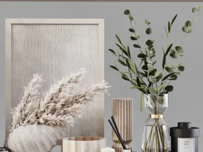 Decorative Set 226 Low-poly 3D model