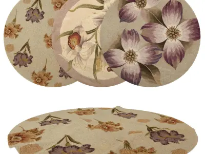 4 in 1 Rug Collection No 7 Low-poly 3D model