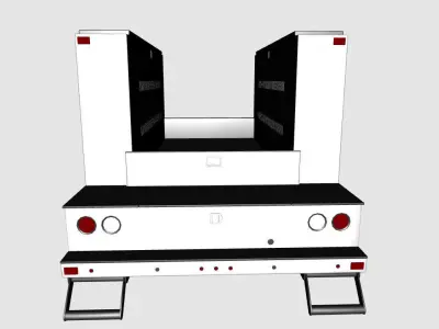 FLATBED Douglass Truck Bodie for Truck Low-poly 3D model