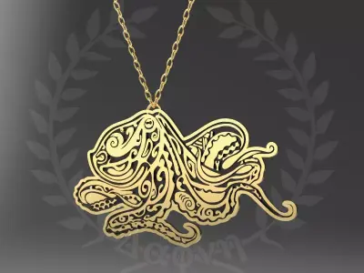 Octopus Necklace 3D print model