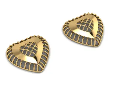 LUXURY LOVE SAHPE EARRING 3D PRINTABLE MODEL 3D print model