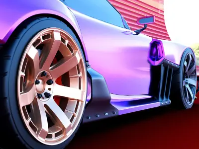 ROMA Wheel Set front and rear for diecast 3D print model