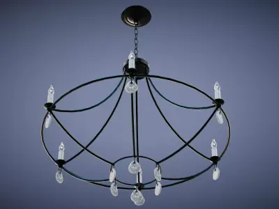 Novella Chandelier Low-poly 3D model