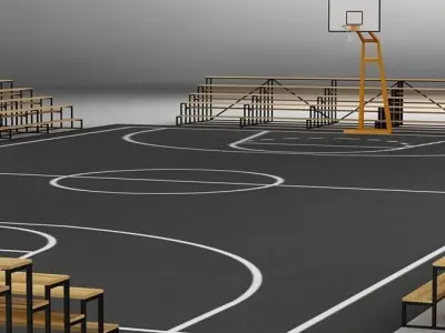 Basketball Court 03 3D model