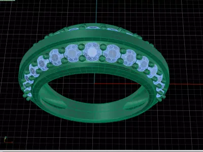 Hollow Diamond Ring 3D print model