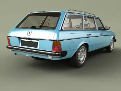 Mercedes-Benz W123 Estate 3D model