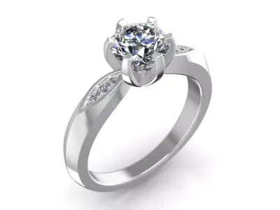 Engagement Ring  STL File Format ready For 3D Printing - CC57 3D print model