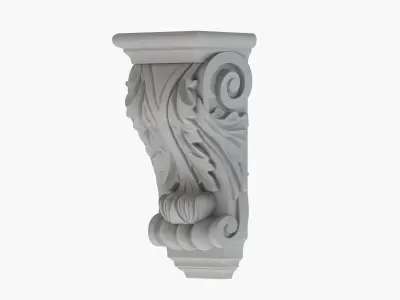 Scroll Corbel 16 3D model