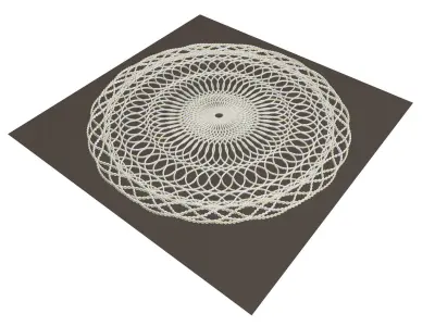 Tablecloth under a vase 3D model