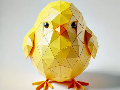 Low-Poly Easter Chick Free 3D model