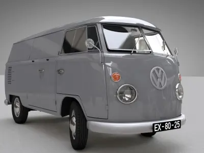 VOLKSWAGEN TRANSPORTER CARGO - 1964 3D model