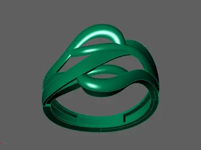 Plain Ring Women Ready STL 3DM Models Womens Rings 3D models 3D print model 61