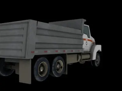 Truck Game Ready dump Low-poly 3D model