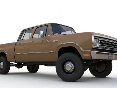 Dodge Power Wagon Crewcab 1976 3D model
