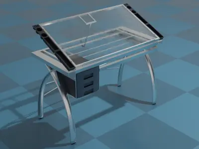 Drafting Table Modern Low-poly 3D model