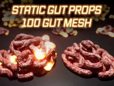 Static Gut Props for ue Low-poly 3D model