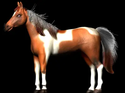 horse Low-poly 3D model