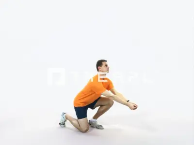 Romance 03L Volleyball Digging Sports Man Low-poly 3D model