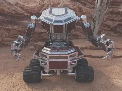 Scifi City Truck Robot Free low-poly 3D model