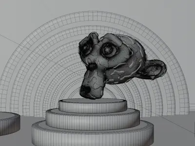 Minimal abtract artwork Free low-poly 3D model