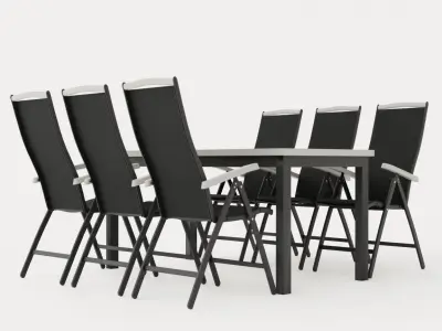 Monaco Food Group 220 280 6 Position Chairs Low-poly 3D model